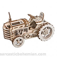 ROKR Mechanical Tractor 3D Wooden Puzzle Self-Assembly Model Kit Brainteaser for Teens and Adults B07NQ8D523